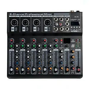 FK6 48v Phantom Mix Console Professional Edition 6-channel USB sound card DJ digital mixer audio ktv DSP DJ system