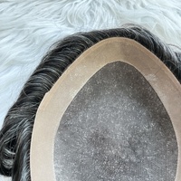 Prothèse capillaire pour hommes à base mono, système de remplacement capillaire en cheveux naturels, base mono respirante