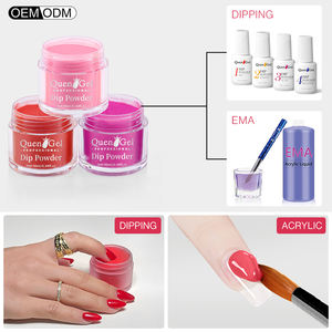 도매 개인 브랜드 최고의 품질 디핑 파우더 사용자 정의 로고 컬러 누드 클리어 네일 아트 아크릴 디핑 파우더 - Product Image 4