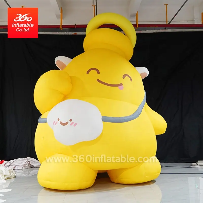 Custom Big Cartoon Bears Inflatables Advertising Inflatable Large Yellow Bear Mascot