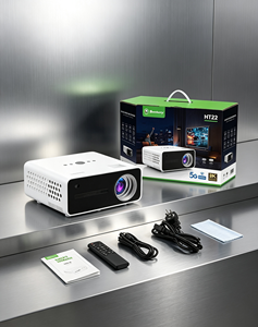 โปรเจคเตอร์ Android รุ่น HT22 4K Ultra HD สำหรับใช้ในบ้าน พร้อมรีโมทสีขาว ระบบสมาร์ท สำหรับโฮมเธียเตอร์ - Product Image 1