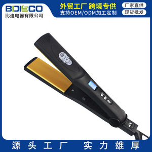 Bdisco Ceramic Hair Straightener With Lcd Display Temperature Adjustment For Salon Use - Product Image 1