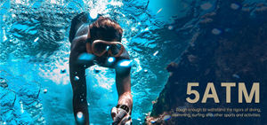 Montre connectée DM58 AMOLED avec écran tactile couleur, GPS, étanche 5ATM, bracelet en silicone, boîtier en alliage, suivi du sommeil, idéale pour la <span class=keywords><strong>gym</strong></span> - Product Image 6