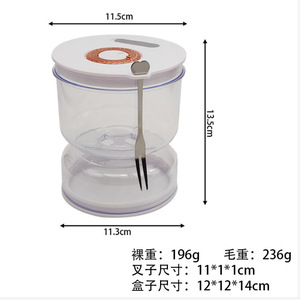 Modern Transparent ABS <b>Pickle</b> <b>Jar</b> Flip Top Fermenter Airtight Juice Separator Leakproof 800ml Food Storage Container for Kitchen - Product Image 2