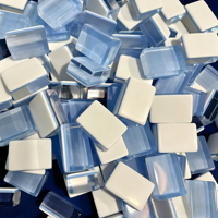 HIMORE – Nouvel ensemble de tuiles de mahjong américaines de luxe en acrylique, personnalisées, avec couche de paillettes gravée, écologiques, durables, portables pour le poker et les voyages