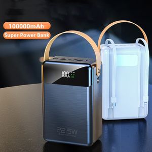 Banco de energía de gran capacidad de 100000mAh con luces de Camping Cable incorporado 22,5 W PD carga rápida Super banco de energía para exteriores 100000Mah - Product Image 5