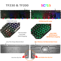 Clavier de jeu filaire Umila RGB rétroéclairé, disposition US, design élégant pour les joueurs, garantie 12 mois, vente en gros d'usine