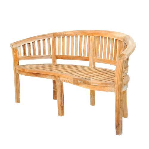 Banana Garden Bench Foldable Sustainable Solid Teak Wood Modern Minimalist Design Durable Comfortable Outdoor Villa Park