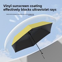 Parapluie manuel ultraléger soigneusement sélectionné, protection UV, ultra-léger, en fibre de carbone, pliable en trois, portable