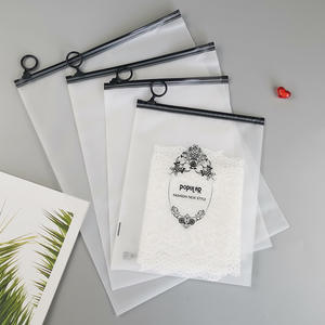 Compostable Printed Frosted Transparent Color Zipper Custom Eva Colorful Matte <b>Bag</b> Packaging for T Shirt Clothing - Product Image 2