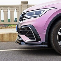 Diffuseur de pare-chocs avant sport noir brillant en ABS, pièce de modification extérieure pour Tiguan L, marque JIXIANHUI