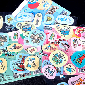 Autocollant transparent en BOPP, autocollant personnalisé adhésif double face en PET, autocollants de dessin animé transparents, impression <span class=keywords><strong>d</strong></span>'étiquettes adhésives personnalisées - Product Image 4