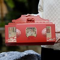 Boîte cadeau rouge de style national pour le Nouvel An 2026, année du cheval, Festival du printemps, avec poignée, style chinois moderne, boîte cadeau de mariage