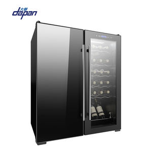 18 병 서브 제로 와인 냉장고 더블 도어 와인 음료 냉장고 압축기 와인 음료 쿨러 - Product Image 2