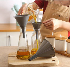 Conjunto de funil de plástico multiuso <span class=keywords><strong>3</strong></span> peças, mini funil de óleo de cozinha - Product Image 6