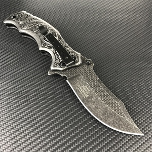 Nuevo Cuchillo Plegable 3D con Mango en Relieve para Supervivencia, Caza, Camping, Bushcraft, EDC, DIY, OEM, Hoja 5CR13MOV, Acero Inoxidable 420 - Product Image 4