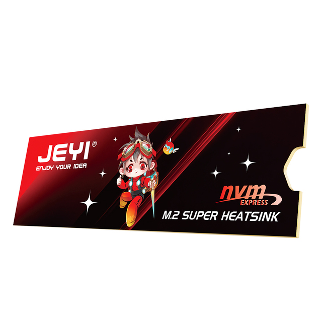 JEYI Peter Pan-2280 M.2 2280 SSD Heatsink Fan Active Cooling 400W/mK Thermal Pad Copper+Graphene for NVMe PCIe 5.0 PS5 Desktop