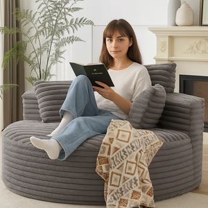 Moderne Single-Stof Bank Met Vacuüm Gecomprimeerd Ontwerp | Eenvoudige Montage En Verzending-Vriendelijke Meubels Voor De Woonkamer - Product Image 2