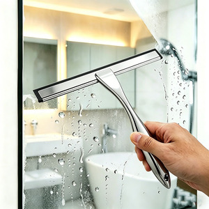 Limpiacristales <span class=keywords><strong>de</strong></span> acero inoxidable <span class=keywords><strong>para</strong></span> el hogar y baño, herramienta <span class=keywords><strong>de</strong></span> limpieza <span class=keywords><strong>de</strong></span> <span class=keywords><strong>ventanas</strong></span> y espejos, 10 y 12 pulgadas, <span class=keywords><strong>para</strong></span> puertas <span class=keywords><strong>de</strong></span> vidrio - Product Image 2