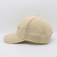 Casquette de baseball en velours imperméable et tendance avec cordon de performance et logo personnalisé