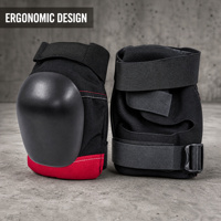Genouillères de skate à coque rigide, protections résistantes aux chocs pour le skateboard urbain et le bowl riding, équipement de skate noir