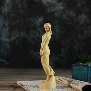 Decoración moderna para el hogar hermosa talla de boj <span class=keywords><strong>Venus</strong></span> escultura personalizada de madera maciza mujer occidental hecha a mano para Interior - Product Image 5