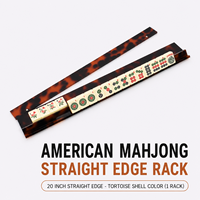 Safari Luxe Leopard Print Acrylic American Mahjong Racks 4-Piece Set with Custom OEM Gift Packaging