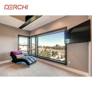 DERCHI USA Project NFRC ventanas de piso a techo para protección contra huracanes costeros ventanas de imagen fija de triple acristalamiento para casa - Product Image 4