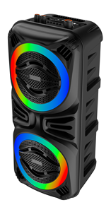 Altavoz Bluetooth portátil doble de 2024 pulgadas 60W <span class=keywords><strong>RMS</strong></span> más vendido de 6,5 con función de luz, TWS y karaoke - Product Image 3