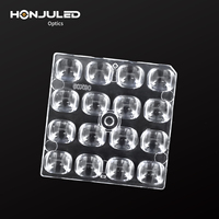 HONJU Lentille optique LED extérieure étanche IP65 en matériau PC, angle de faisceau 90°, LED 5050, taille personnalisée, production de masse de haute précision
