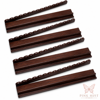 Ensemble de 4 supports magnétiques en bois noir de 20 pouces pour jeu de Mahjong américain sur table