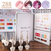 ZRKGEL Professionnel 288 Couleurs 15ml Vernis UV Nicole Sans Odeur Marque Privée/Logo Sans HEMA & Sans TOP Gel Kit de Vernis Gelée