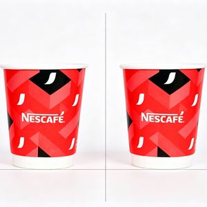 Gobelets à café jetables de Noël de 16 oz avec couvercles, isolés, à double paroi, design ondulé, anti-fuite, résistants à la chaleur, lot de 48 pour boissons chaudes - Product Image 1