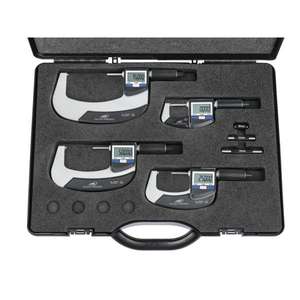 HELIOS PREISSER - 186642160 Micrómetro digital IP65 con juego inalámbrico integrado 0-100mm MICRÓMETROS Y MEDIDORES DE DIAL - Product Image 1