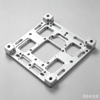 Plaque de montage en alliage d'aluminium usinée CNC, support de fixation d'équipement en aluminium usiné sur mesure de précision
