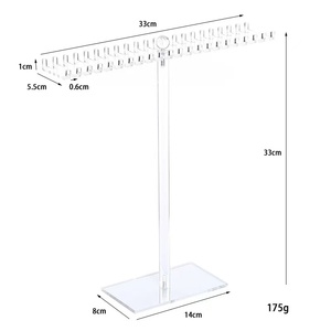 <span class=keywords><strong>Acrylic</strong></span> Tùy Chỉnh Cho 2-Tier Hiển Thị Đồ Trang Sức Chủ Rõ Ràng Tháp Đứng Cho Bangles Dây Chuyền Vòng Đeo Tay Nhẫn Bông Tai - Product Image 4