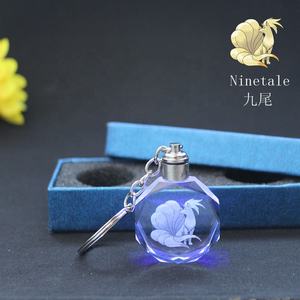 พวงกุญแจคริสตัล K9 รูปทรงแปดเหลี่ยม ลายการ์ตูน คุณภาพสูง ทนทาน พร้อมไฟ LED - Product Image 2