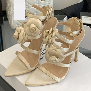 Sandalias de Tacón Alto Puntiagudas Cómodas para Mujer, Verano 2025, con Correa de Rosas y Diseño de Cordones a la Moda para Bodas y Fiestas - Directo de China - Product Image 2