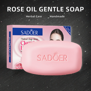 สบู่ก้อนทำมือกลิ่นกุหลาบสีชมพู แบรนด์ส่วนตัว ผสมน้ำมันกุหลาบ ออร์แกนิคธรรมชาติ ทำความสะอาดผิวกายอย่างอ่อนโยน - Product Image 2
