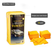 Échantillon Gratuit Chiffon de Nettoyage Commercial en Microfibre 40x40 300g/m² Serviette pour Lavage de Voiture