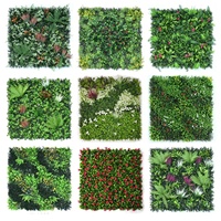 Dekorasi Dinding Rumput Buatan Indoor/Outdoor Lintas Batas, Bunga Plastik, Tahan Lama, Ringan, Mudah Dipasang, Dinding Latar Belakang
