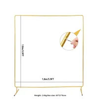 Support de fleurs en fer forgé de type arche carrée, modèle décoratif durable, amovible et portable, idéal pour cadeau de mariage