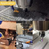 Fraise carrée métrique en carbure de tungstène micro, diamètre 0,2-2,5 mm, 2 cannelures, revêtement titane, pour fraisage de cavités profondes sur routeur CNC/PCB 3 mm
