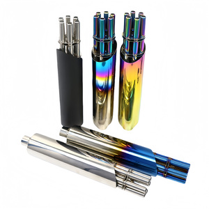 Bộ Giảm Thanh Ống Thông Dụng Cho Động Cơ Màu Xanh Dương Mạ Thép Không Gỉ Hiệu Suất Cao Hệ Thống Xả Xe Máy Im Lặng Sửa Đổi - Product Image 6