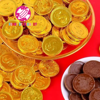Bon marché Prix Chocolat Cacao Halal Boîte à collation personnalisée Emballage de bonbons Lait laitier Mini chocolat rond doré