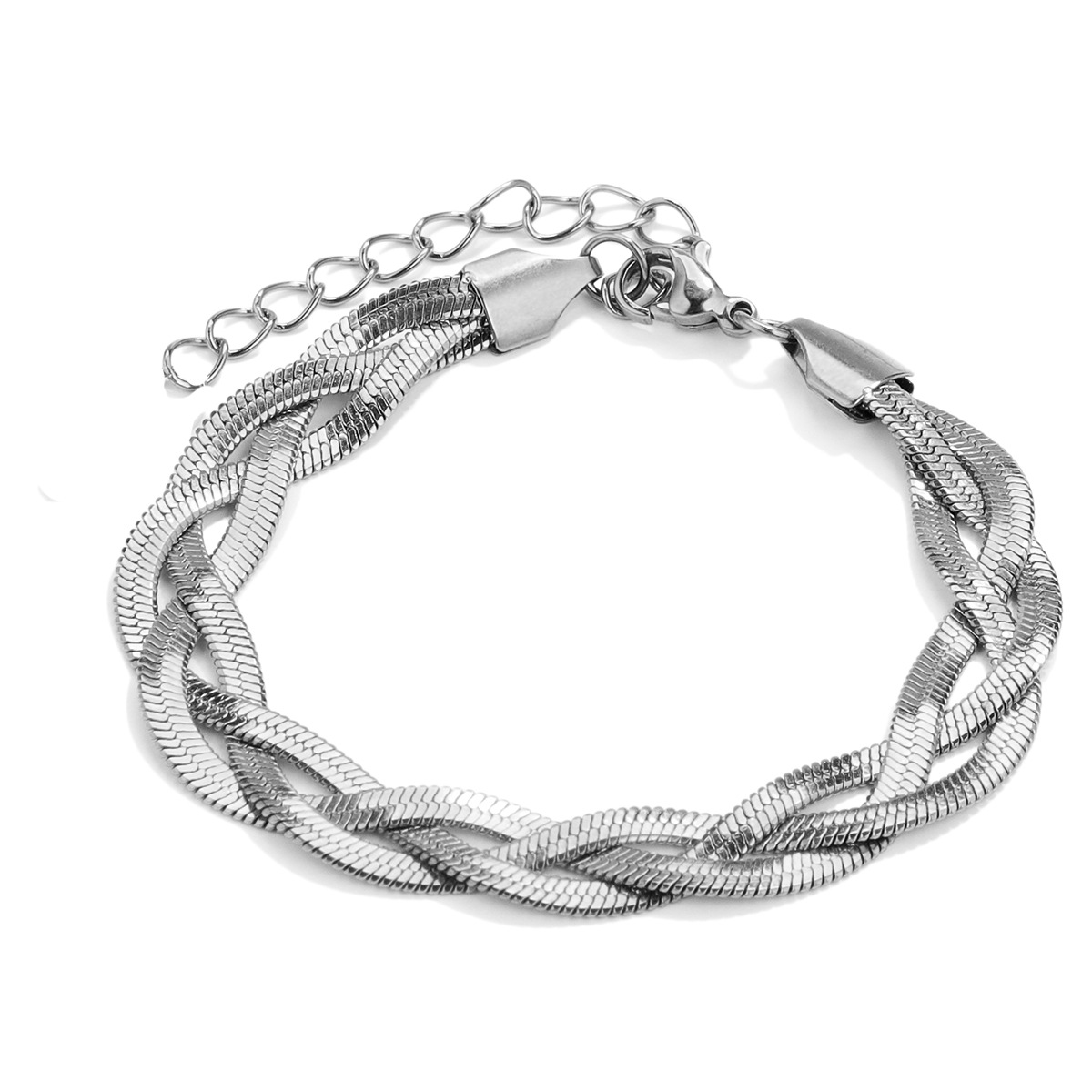 Bracelet argenté 3 couches