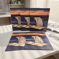Dossier de présentation de luxe personnalisé, écologique, format A4, avec logo UV sélectif, anti-rayures, pelliculage mat, pour brochure artistique