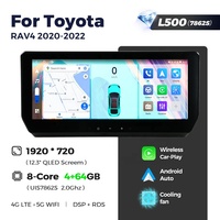 MEKEDE-Pantalla QLED de 12,3 "para coche, Android, para Toyota RAV4 2020*1920 720, con cámara, GPS, BT, estéreo, multimedia