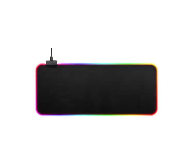 RGB Mouse Pad Mat RGB แสงสําหรับเล่นเกมแผ่นรองเมาส์สําหรับคอมพิวเตอร์ l Mat อุปกรณ์เสริมพีซี LED Gaming สําหรับแท็บเล็ตแผ่นรองเมาส์