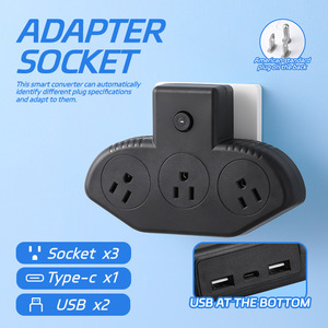 Regleta de Enchufes con Convertidor de Voltaje Americano Estándar de 110V, Carga Rápida USB+Tipo-C, 2 Tomas de CA, 2 Puertos USB A y 1 Puerto USB C - Product Image 6